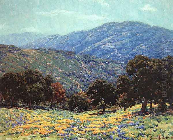 Flowers Under the Oaks Oil Painting by Granville Redmond