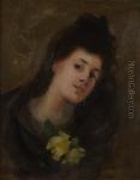 The Flower Girl Oil Painting by James Stuart Park