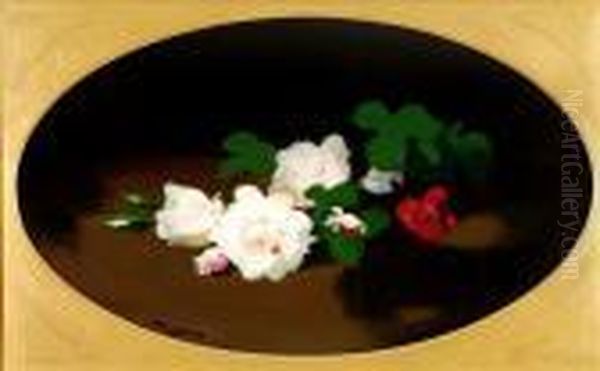 Still Life Of Roses Oil Painting by James Stuart Park