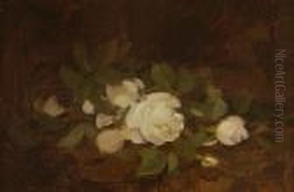 White Roses Oil Painting by James Stuart Park