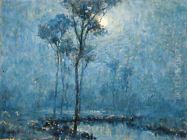 Moonlit Landscape Oil Painting by Granville Redmond