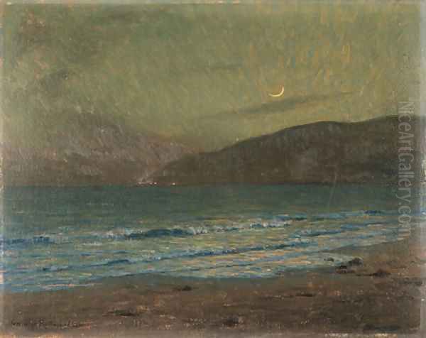 Moonlit Surf Oil Painting by Granville Redmond