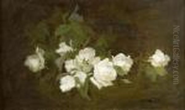 White Roses Oil Painting by James Stuart Park