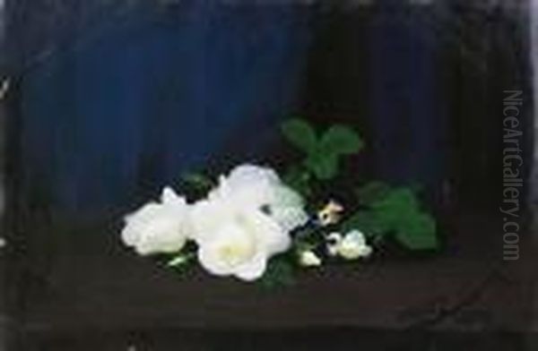 White Roses Oil Painting by James Stuart Park