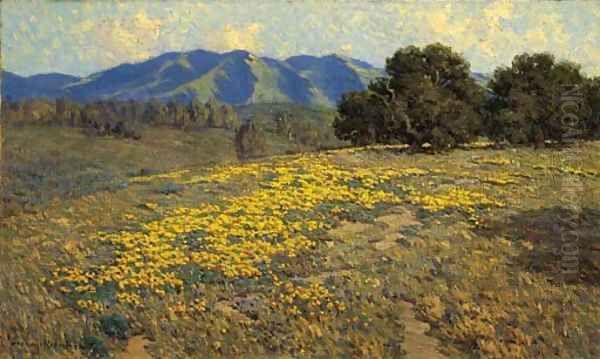 California Poppies Oil Painting by Granville Redmond