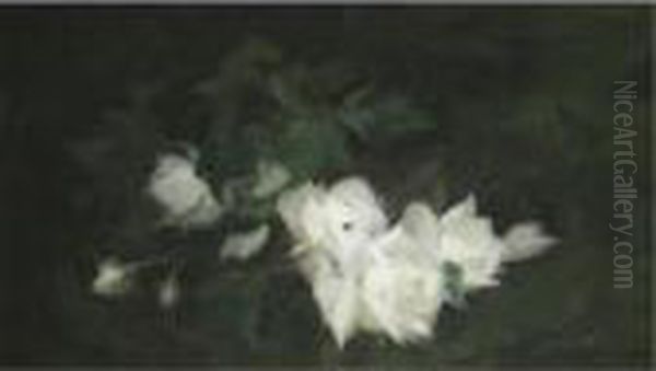 White Roses Oil Painting by James Stuart Park