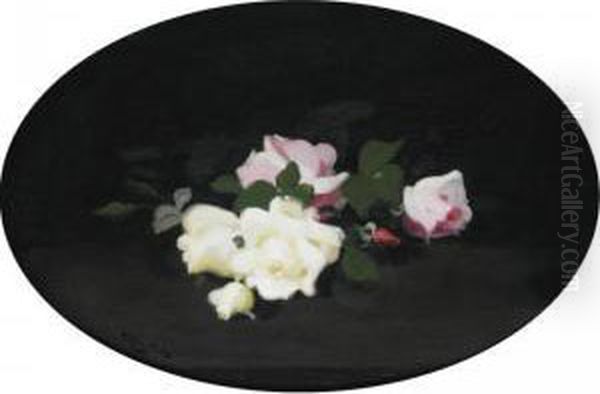 Still Life Of Roses Oil Painting by James Stuart Park