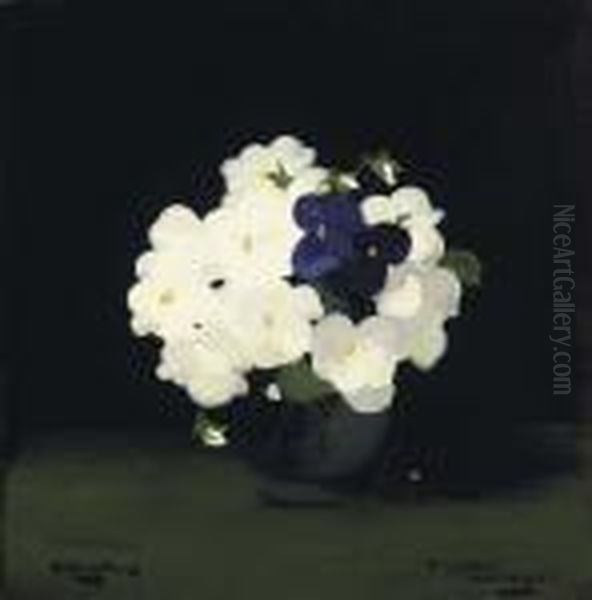 Pansies Oil Painting by James Stuart Park