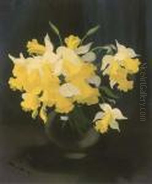 Daffodils Oil Painting by James Stuart Park