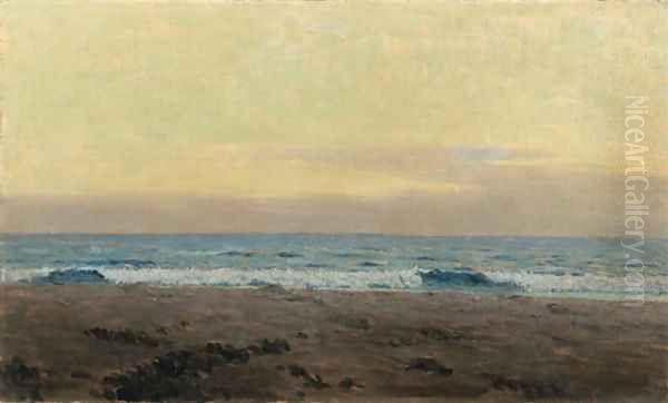 Evening Surf (Long Beach) Oil Painting by Granville Redmond