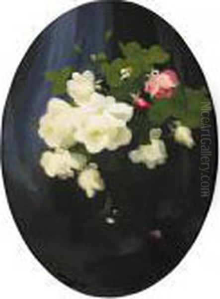 Red And White Roses Oil Painting by James Stuart Park