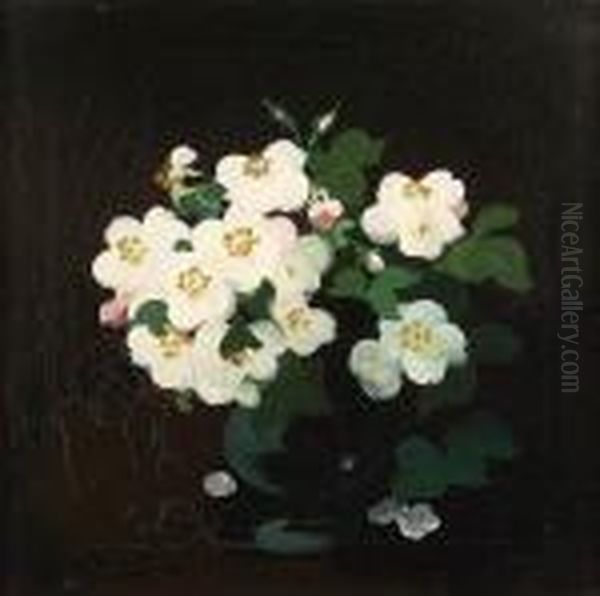 Wild Roses Oil Painting by James Stuart Park