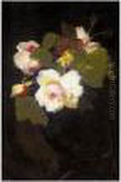 White Roses Oil Painting by James Stuart Park