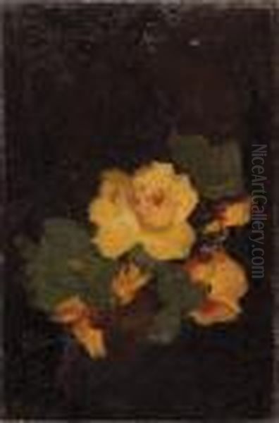 Yellow Roses Oil Painting by James Stuart Park