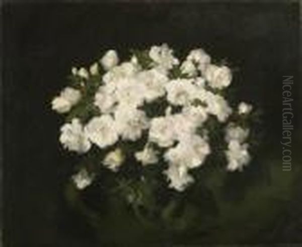 Camelias Oil Painting by James Stuart Park