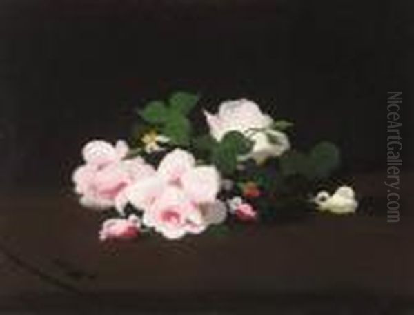 Pink And White Roses by James Stuart Park