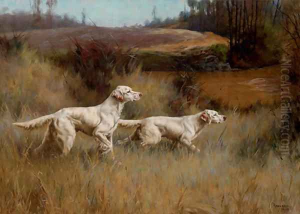 Two Setters on a Point by Percival Leonard Rosseau