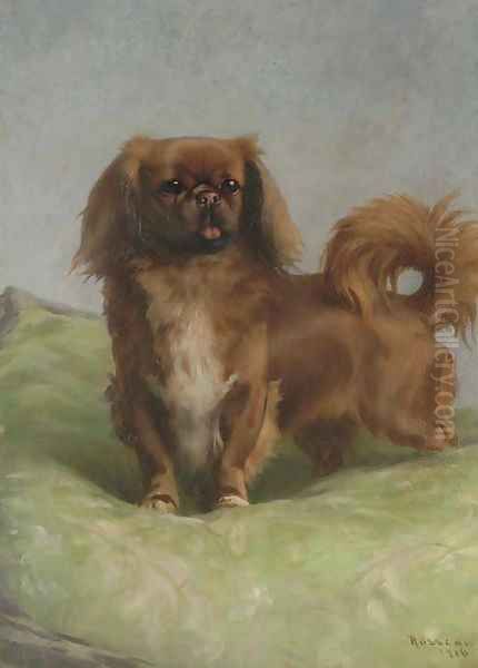 A Pekingese 2 Oil Painting by Percival Leonard Rosseau