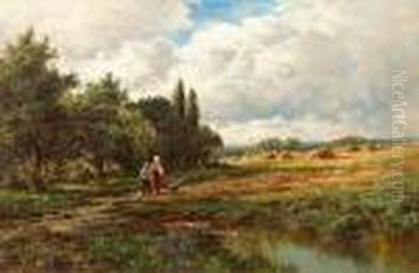 Near Milford Heath, Surrey And Acompanion Oil Painting by Henry Hillier Parker