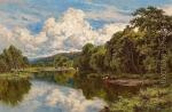 The Thames At Culham Oil Painting by Henry Hillier Parker