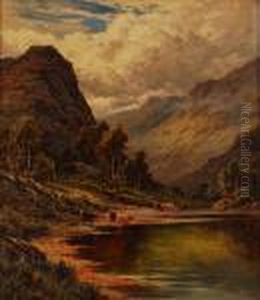 Loch Tay,perthshire Oil On Canvas Signed Lower Left Inscribed On Reverse53cm X 46cm Oil Painting by Henry Hillier Parker