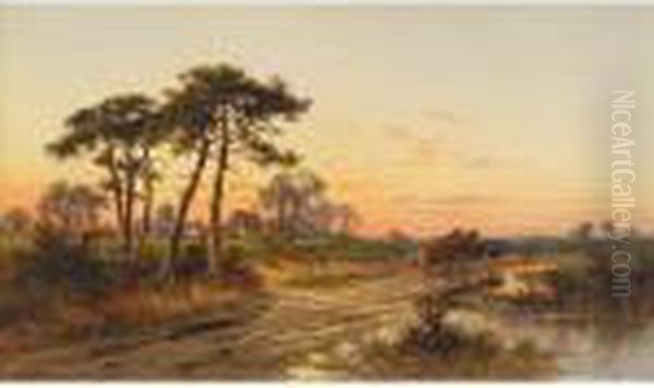 Near Guilford, Surrey Oil Painting by Henry Hillier Parker