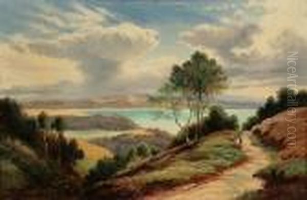 A Highland Path Oil Painting by Henry Hillier Parker