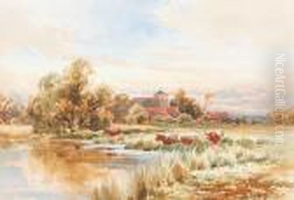 Eventime, Sonning Oil Painting by Henry Hillier Parker