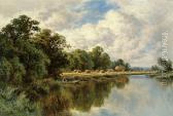 Chertsey On Thames Oil Painting by Henry Hillier Parker