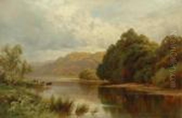 Natures Mirror, The Thames Near Cliefden Oil Painting by Henry Hillier Parker