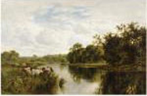 Near Henley On Thames Oil Painting by Henry Hillier Parker