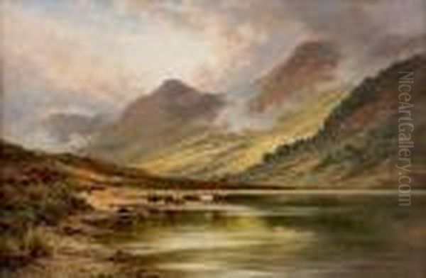 Loch Lubnaig, Perthshire Oil Painting by Henry Hillier Parker