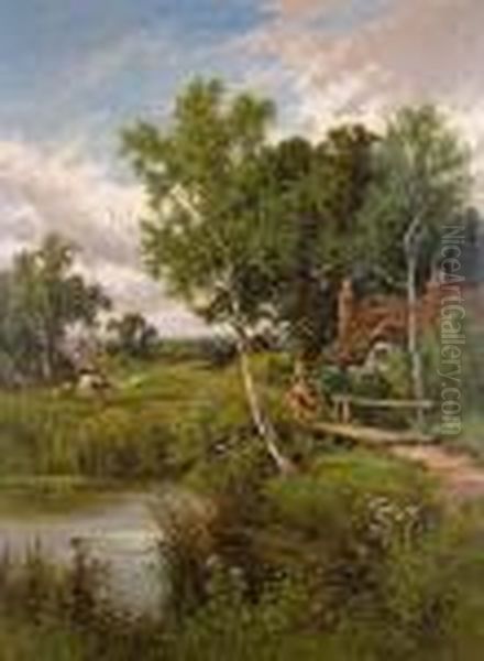 At Ewhurst-hill, Surrey Oil Painting by Henry Hillier Parker