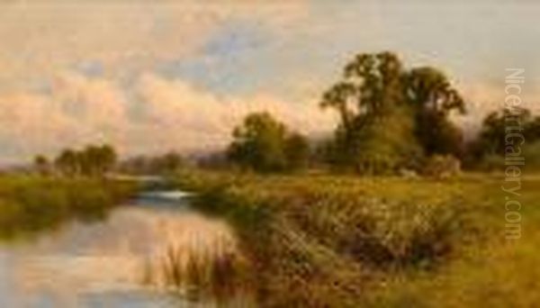 Near Great Marlow-on-thames Oil Painting by Henry Hillier Parker