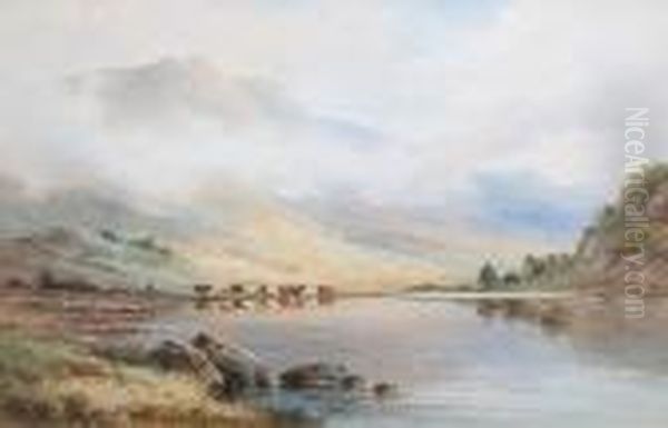 Loch Triochatan, Argyleshire Oil Painting by Henry Hillier Parker