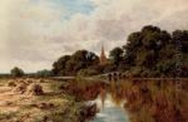 On The Avon Oil Painting by Henry Hillier Parker