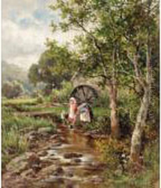 The Old Mill At Betws-y-coed by Henry Hillier Parker