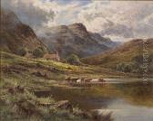 Loch Achray, Perthshire Oil Painting by Henry Hillier Parker