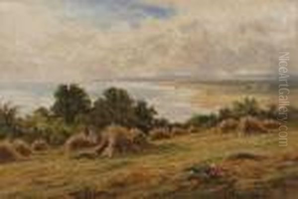 View Of The Coast Of Worthing In Sussex Oil Painting by Henry Hillier Parker