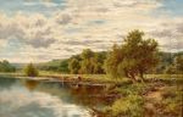 The Thames, Sonning, Berks Oil Painting by Henry Hillier Parker