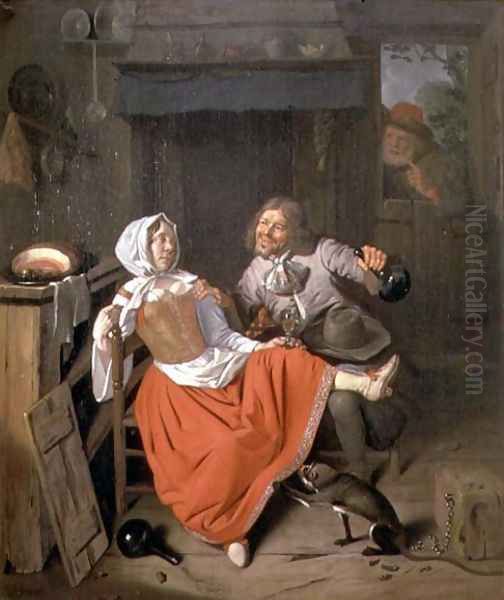 The Proposal Oil Painting by Pieter Gerritsz. van Roestraten