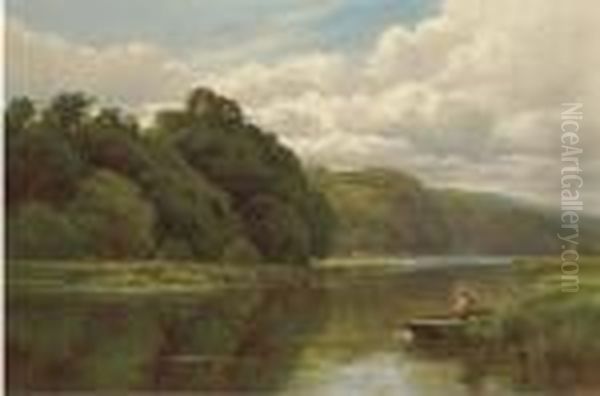 The Thames At Pangbourne Oil Painting by Henry Hillier Parker