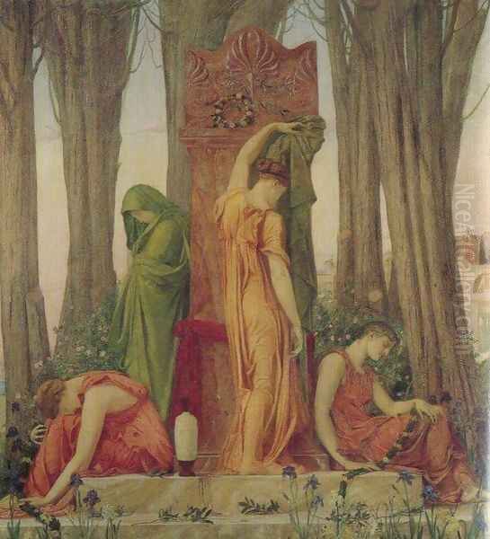 Electra at the Tomb of Agamemnon Oil Painting by Sir William Blake Richmond