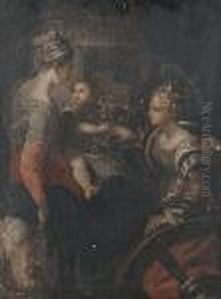 The Mystic Marriage Of St Catherine Oil Painting by Girolamo Francesco Maria Mazzola (Parmigianino)