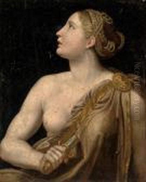 Lucretia Oil Painting by Girolamo Francesco Maria Mazzola (Parmigianino)