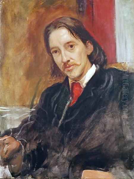 Portrait of Robert Louis Stevenson Oil Painting by Sir William Blake Richmond