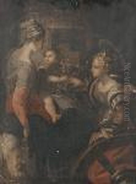 The Mystic Marriage Of Saint Catherine Oil Painting by Girolamo Francesco Maria Mazzola (Parmigianino)