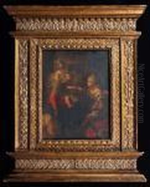 The Mystic Marriage Of St. Catherine Oil Painting by Girolamo Francesco Maria Mazzola (Parmigianino)