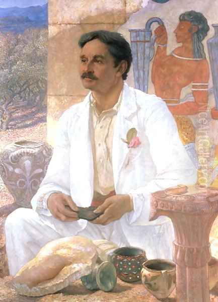 Portrait of Sir Arthur John Evans Oil Painting by Sir William Blake Richmond