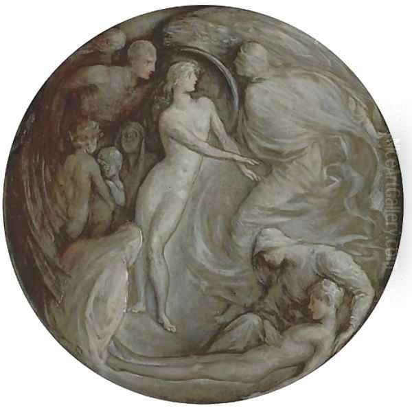 Allegorical figures Oil Painting by Sir William Blake Richmond